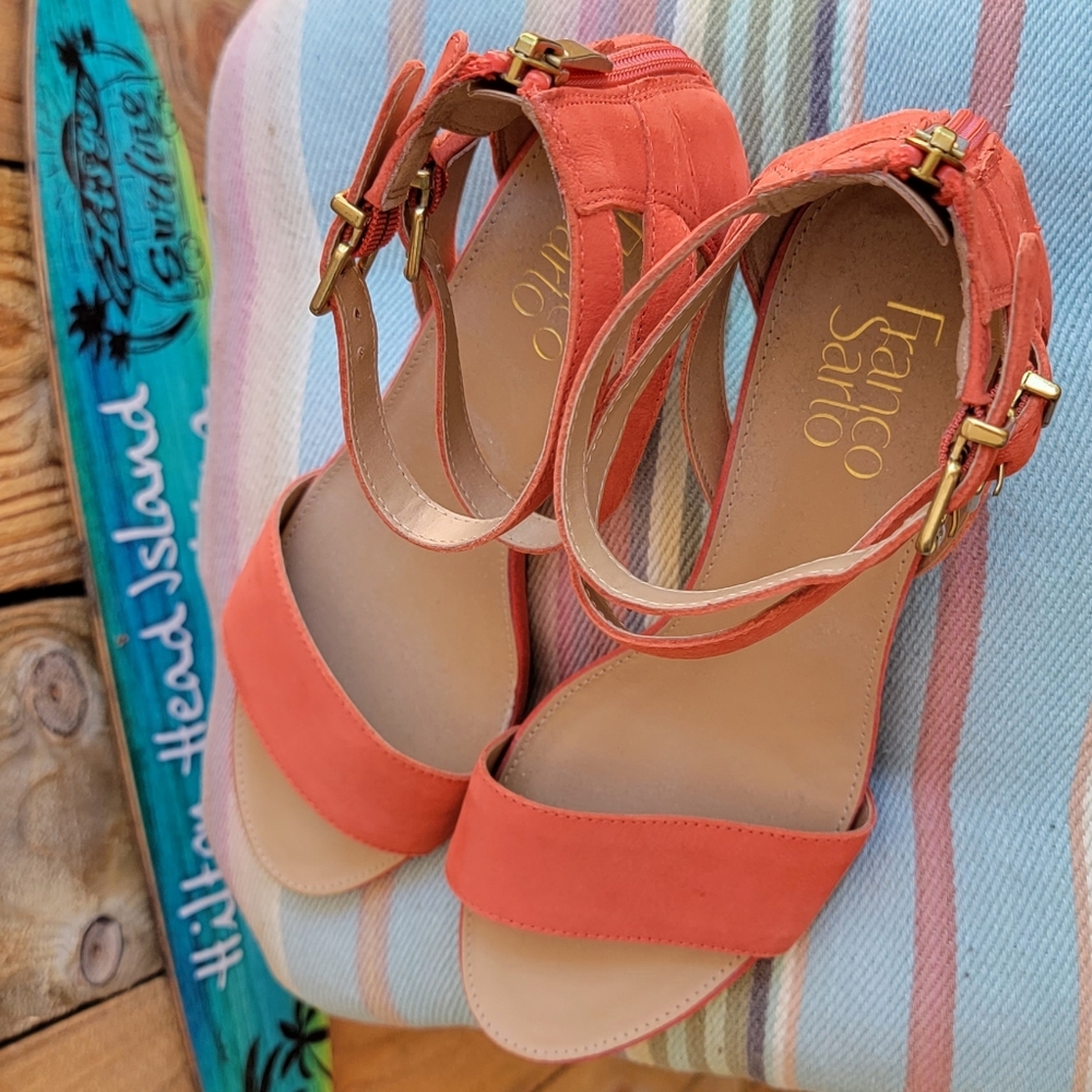 Franco Sarto Coral Wedge Sandals Size 7.5M - Picture 4 of 6